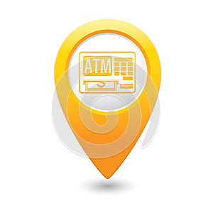 Pointer with ATM cash point icon