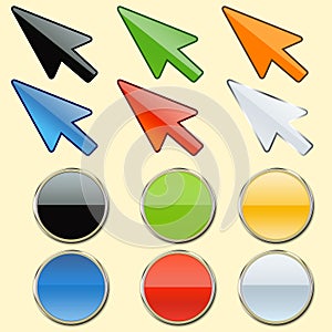 Pointer and banners backgrounds