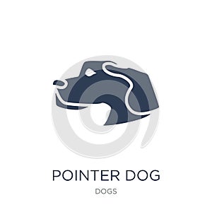 Pointer dog icon. Trendy flat vector Pointer dog icon on white b