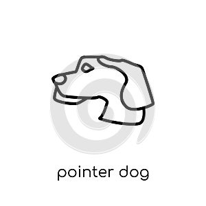 Pointer dog icon. Trendy modern flat linear vector Pointer dog i