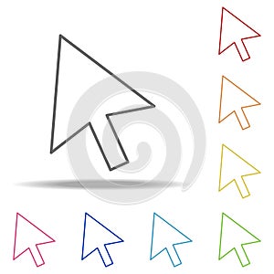 pointer icon. Elements of web in multi colored icons. Simple icon for websites, web design, mobile app, info graphics