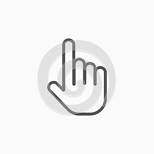 Pointer icon, point, finger, click, touch, arrow, hand