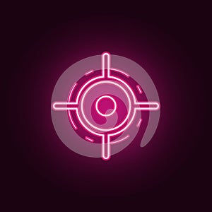 pointer on the map neon icon. Elements of Navigation set. Simple icon for websites, web design, mobile app, info graphics