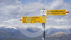 Pointer on the Monte Lema mountain Switzerland photo