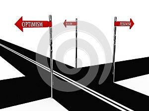 Pointer optimism, pessimism, realism photo