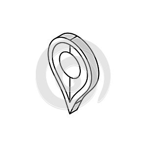 pointer red map location isometric icon vector illustration