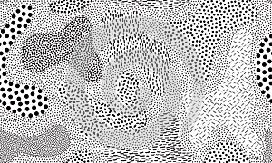 Pointillism art pattern vector background