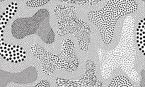 Pointillism art pattern vector background photo
