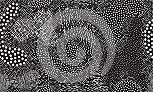 Pointillism art seamless pattern vector background photo