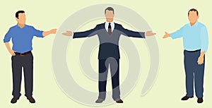 Pointing Businessmen