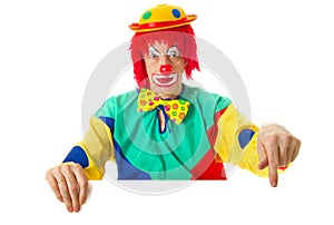 Pointing clown