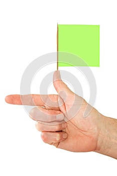 Pointing Finger Green Flag