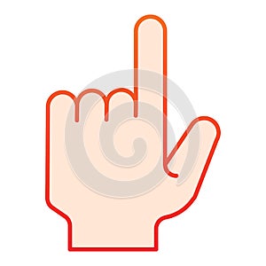 Pointing hand flat icon. Pointing finger vector illustration isolated on white. Click gradient style design, designed