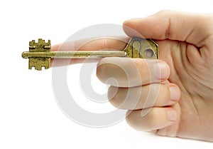 Pointing Hand With A Key