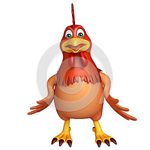 Pointing Hen cartoon character