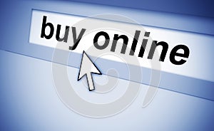 Pointing to BUY ONLINE