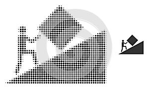 Pointless Task Halftone Dot Icon