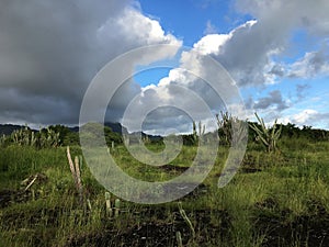 Poipu during Sunny and Rainy Day with Rainbows in November on Kauai Island, Hawaii.