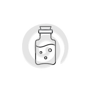 Poison bottle vector icon symbol isolated on white background