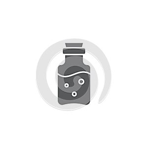 Poison bottle vector icon symbol isolated on white background