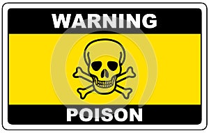 Poison, danger sign warning