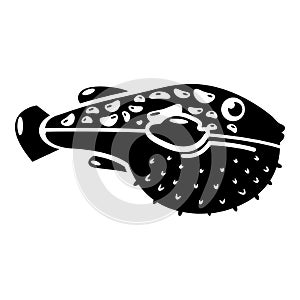 Poison fish icon, simple style