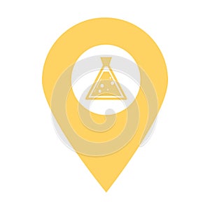 Poison location map pin icon. Element of map point for mobile concept and web apps. Icon for website design and development, app d