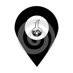 Poison location map pin icon. Element of map point for mobile concept and web apps. Icon for website design and development, app d