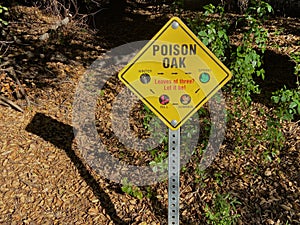 Poison Oak Caution Sign