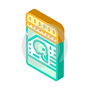 poison package isometric icon vector illustration color