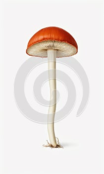 Poisonous mushroom isolated on white background. 3d illustration.