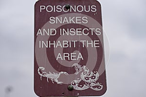 POISONOUS SNAKES & INSECTS SIGN