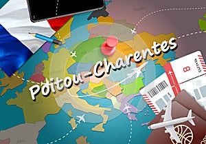 Poitou-Charentes city travel and tourism destination concept. Fr