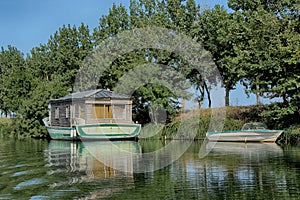 Poitou Charentes, France, on the La Sevre Niortaise River