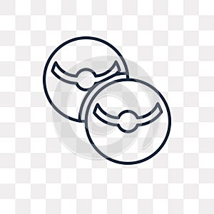 Pokeballs vector icon isolated on transparent background, linear photo