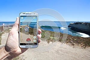 Pokemon GO App Showing Pokemon Encounter