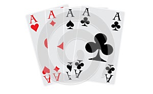 Poker aces all four