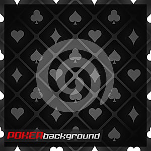 Poker background with playing cards symbol