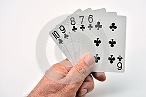 Poker card plays photo