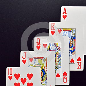 Poker card plays photo