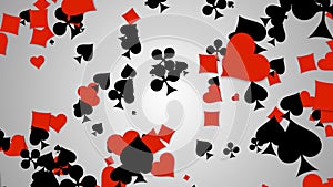 Poker Card Suits Moving Sideward Infinite Seamless Loop. Will Be Perfect for Use in Your Next Gamble Promo or Commercials