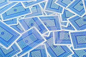 Poker cards on background close-up