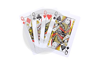 Poker cards Queens