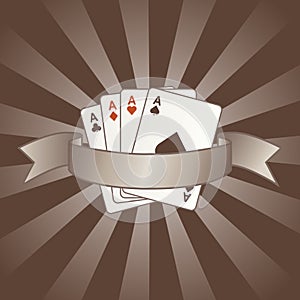 Poker cards vector