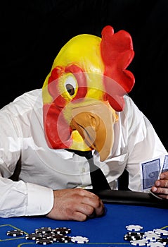 Poker chicken face