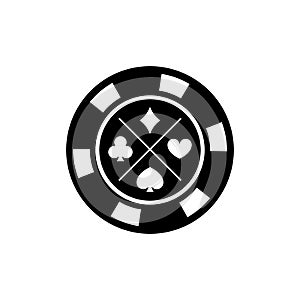 Poker chip for casino games. Casino chips for poker game. Vector illustration