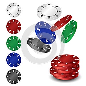 Poker chip set photo