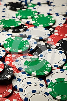 Poker chips background
