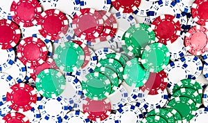 Poker chips background. Casino concept for business, risk, chance, good luck or gambling