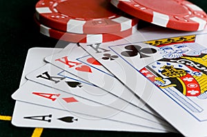 Poker Chips and Cards